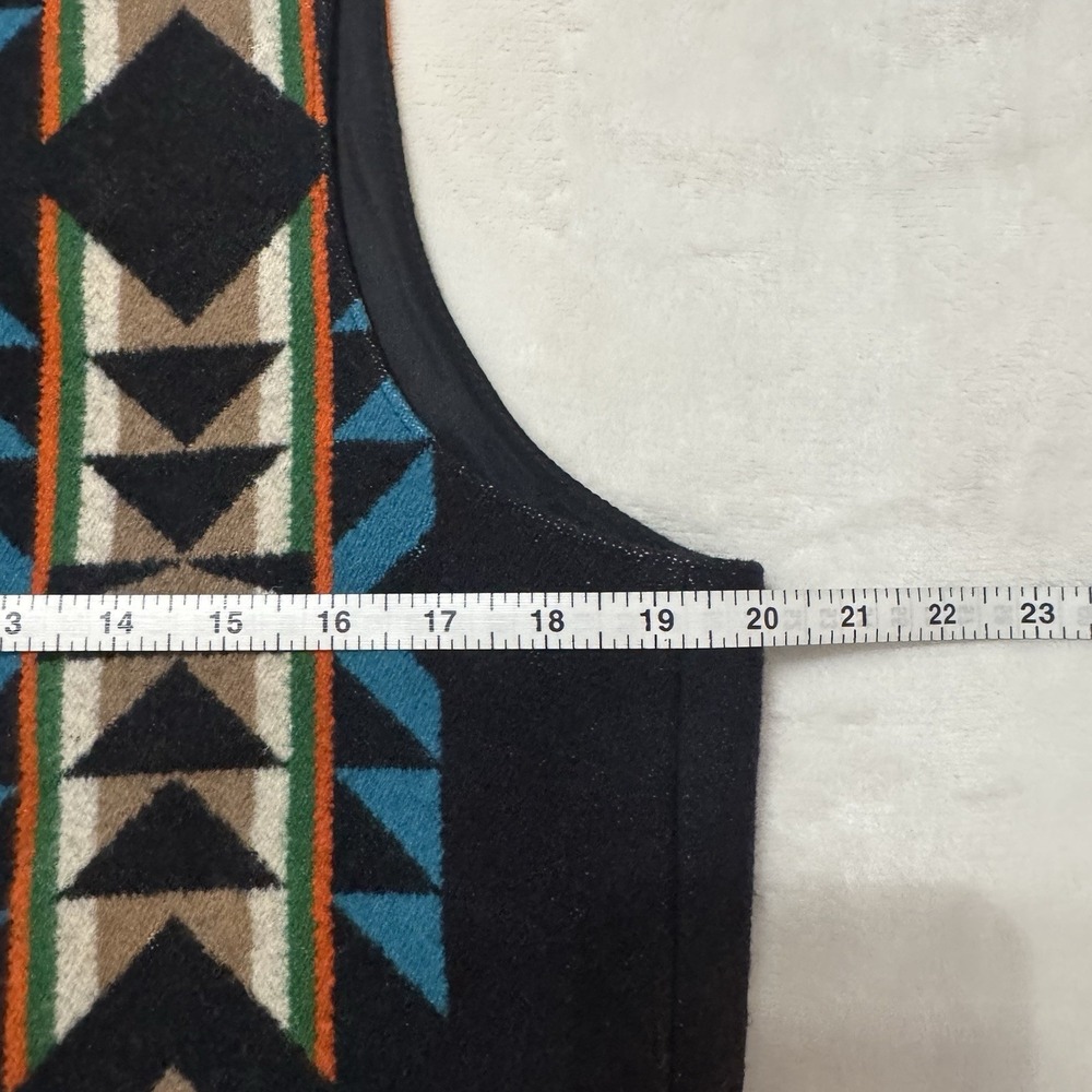 Vintage Pendleton Westernwear Vest Wool Southwest Aztec USA Mens 40 Black - Picture 5 of 5